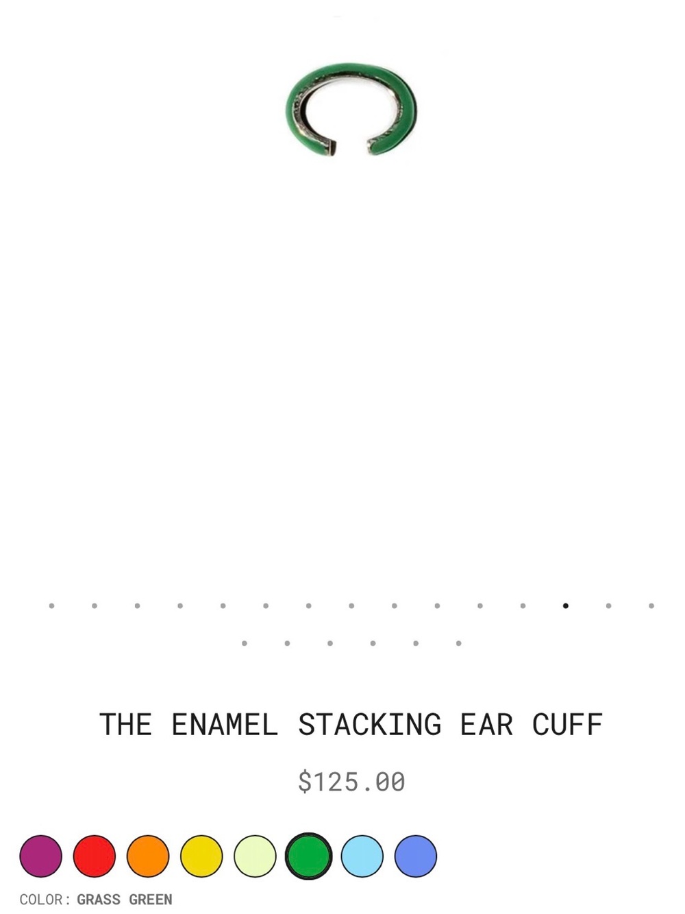 Fry Powers the Enamel Stacking Cuff in Grass Green
